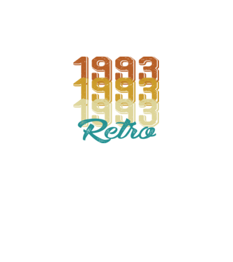 Retro 1993 model negru pe tricou