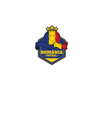 România Fotbal model alb pe tricou