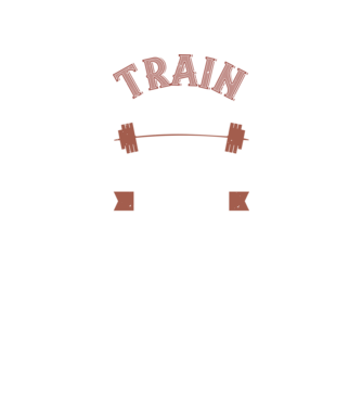 Train Hard model negru pe tricou