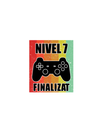 Nivel 7 finalizat model negru pe tricou