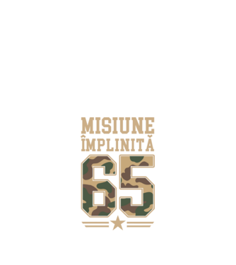 Misiune împlinită 65 model negru pe tricou