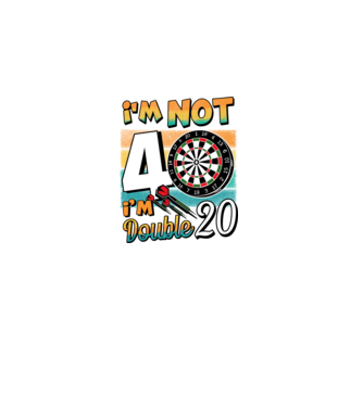 Darts Birthday 40 years old model negru pe tricou