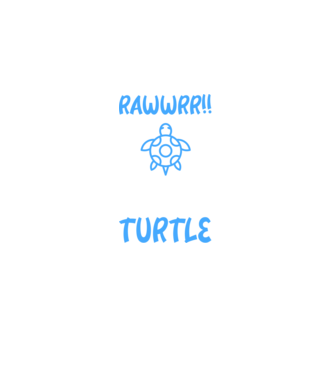 Rawwr turtle model negru pe tricou
