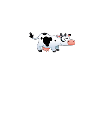 Cow model albastru regal pe tricou