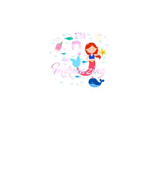 Mermazing Birthday 7 model negru pe tricou