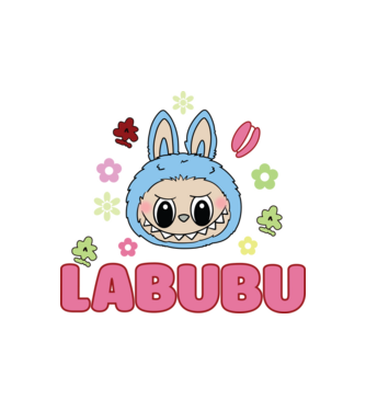 Labubu model alb pe tricou