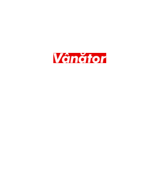 vânător model alb pe tricou