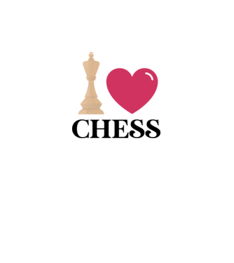 Love chess model alb pe tricou