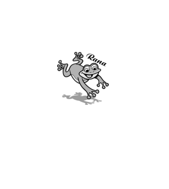 Frog model alb pe tricou