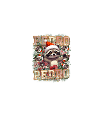 Pedro pedro flower xmas model alb pe tricou
