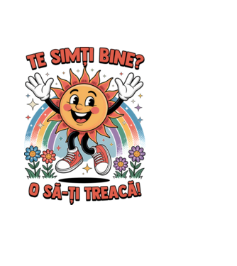 Te simți bine? model negru pe tricou