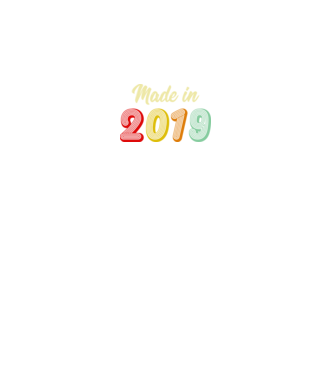 made in 2019 retro model negru pe tricou