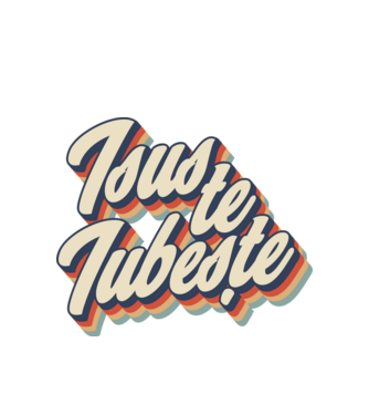 Isus te iubește model alb pe tricou