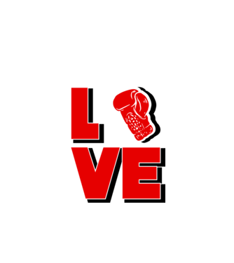 LOVE BOX model alb pe tricou