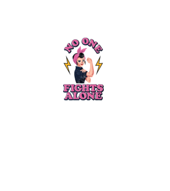 No one fights alone pinup texture model alb pe tricou