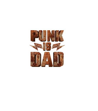 PUNK IS DAD model negru pe tricou