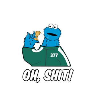 cookie monster squid game parody model alb pe tricou