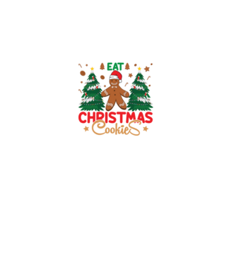 Life is short - eat christmas cookies model turcoaz pe tricou