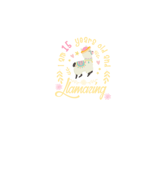 Birthday Llamazing 15 years old model negru pe tricou