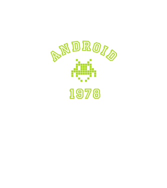 android model negru pe tricou