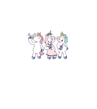 unicorn Bachelorette model roz deschis pe tricou