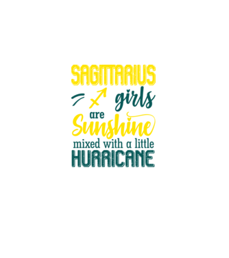 Sunshine with Hurricane SAGITTARIUS model negru pe tricou