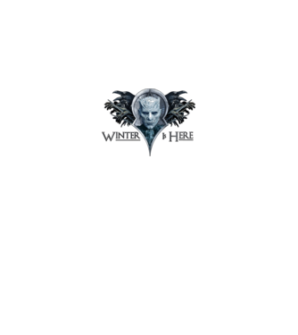 Winter is Here model negru pe tricou