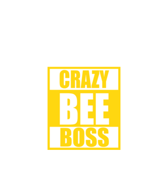 Crazy bee boss model negru pe tricou