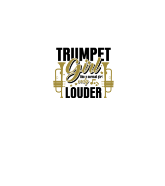 Trumpet girl model alb pe tricou