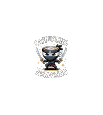Cappuccino Assassino model nisipiu pe tricou