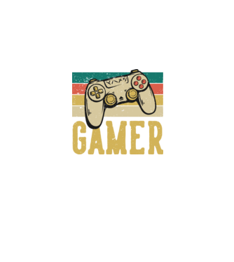 Retro gamer model albastru jeanși pe tricou