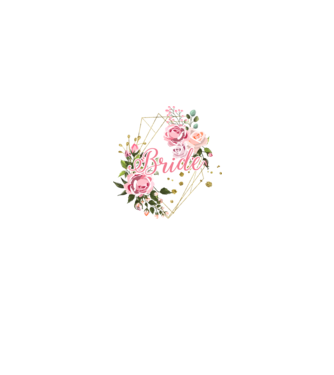 BRIDE roses floral model alb pe tricou