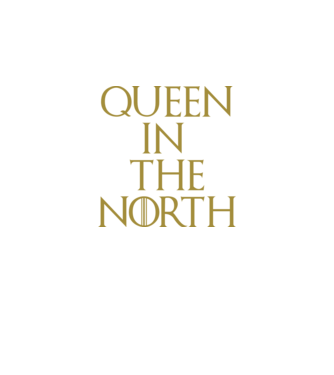 Queen in the North model negru pe tricou