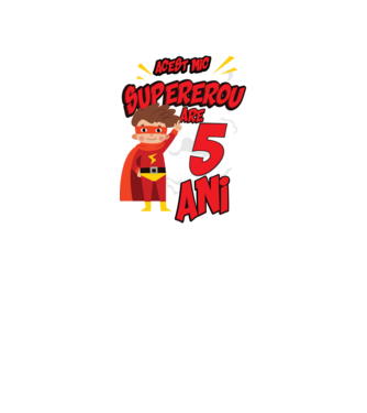 Acest mic supererou are 5 ani model negru pe tricou