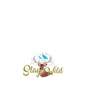 Stay wild model negru pe tricou