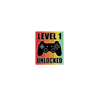 level 1 unlocked retro gamer model negru pe tricou