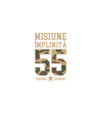 Misiune împlinită 55 model negru pe tricou