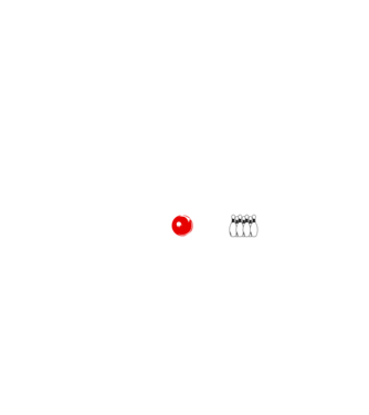 Bowling EKG model negru pe tricou