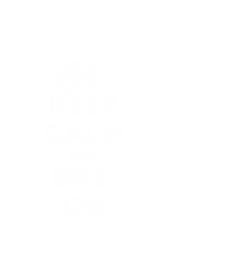 Keep calm and bike on model alb pe tricou