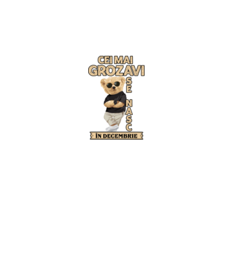 Teddy cel cool decembrie model negru pe tricou