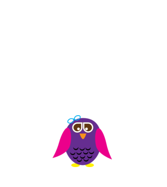 Owl model alb pe tricou