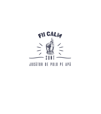 Fii calm, sunt JUCĂTOR DE POLO PE APĂ model alb pe tricou