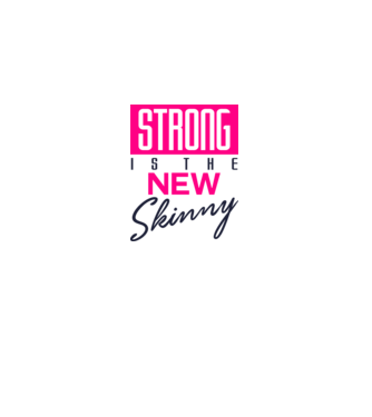 Strong is the new skinny model alb pe tricou
