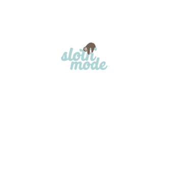 Sloth mode model alb pe tricou