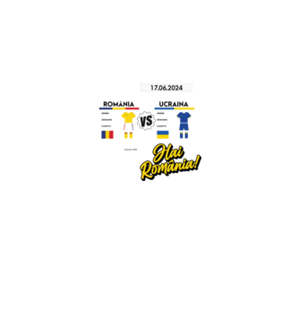 ROU-UKR euro 2024 calendar model negru pe tricou
