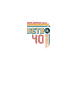 Retro 40 Birthday model nisipiu pe tricou