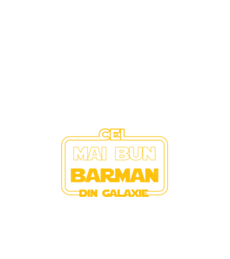 Cel mai bun barman din galaxie model negru pe tricou