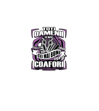 Toți oamenii coafori model negru pe tricou