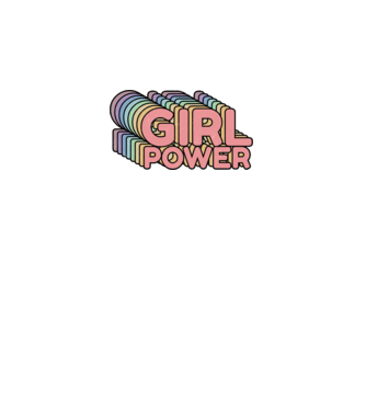 Girl power model gri/negru pe tricou