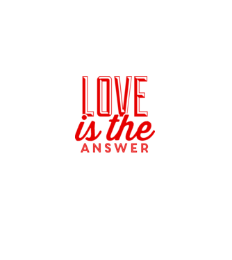 love in answer model negru pe tricou